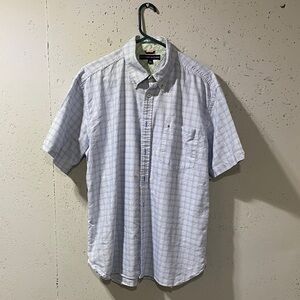Tommy Hilfiger Pale Blue Check Short-Sleeve Button-Down Shirt